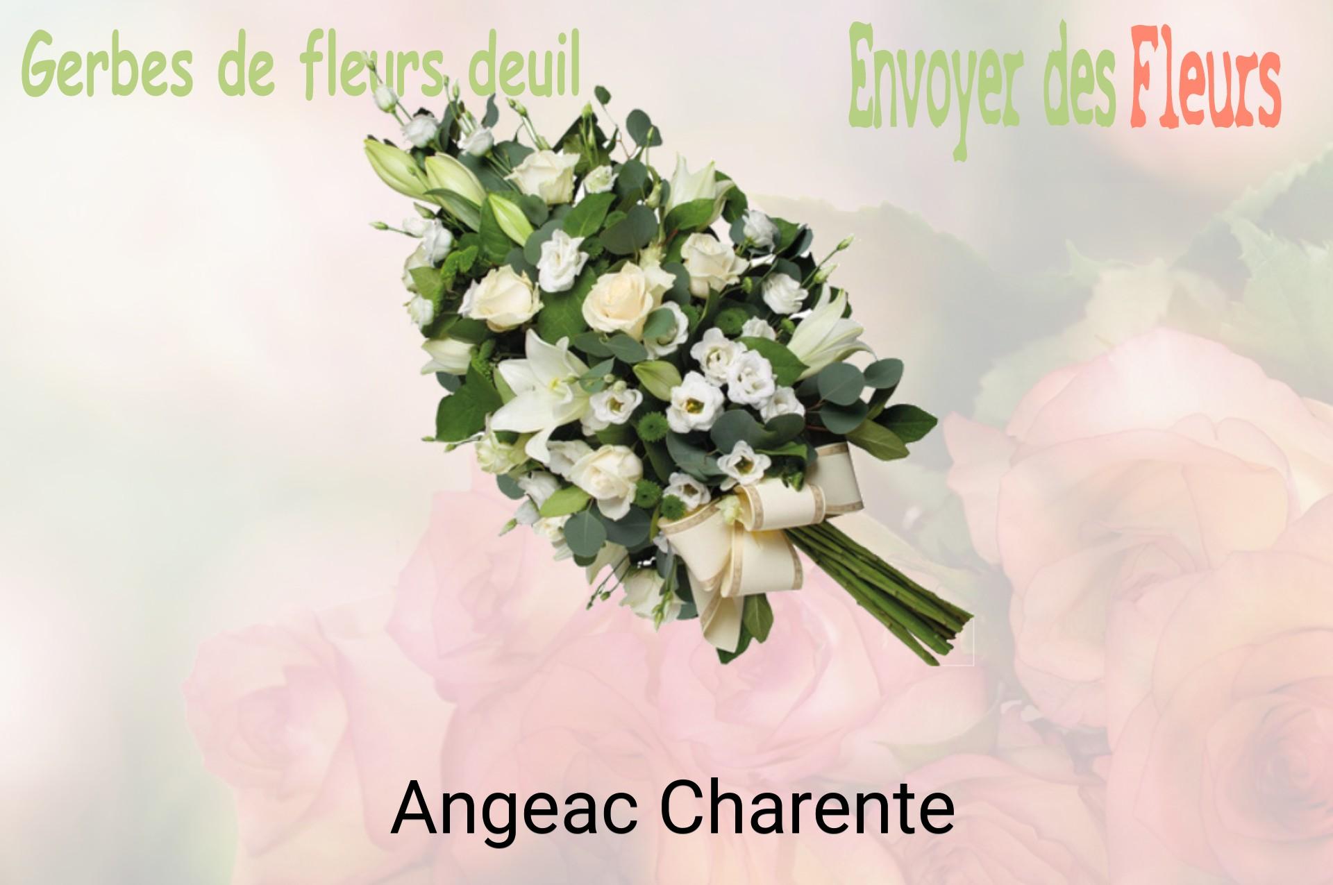 Gerbe de fleurs de deuil livrée à Angeac-Charente